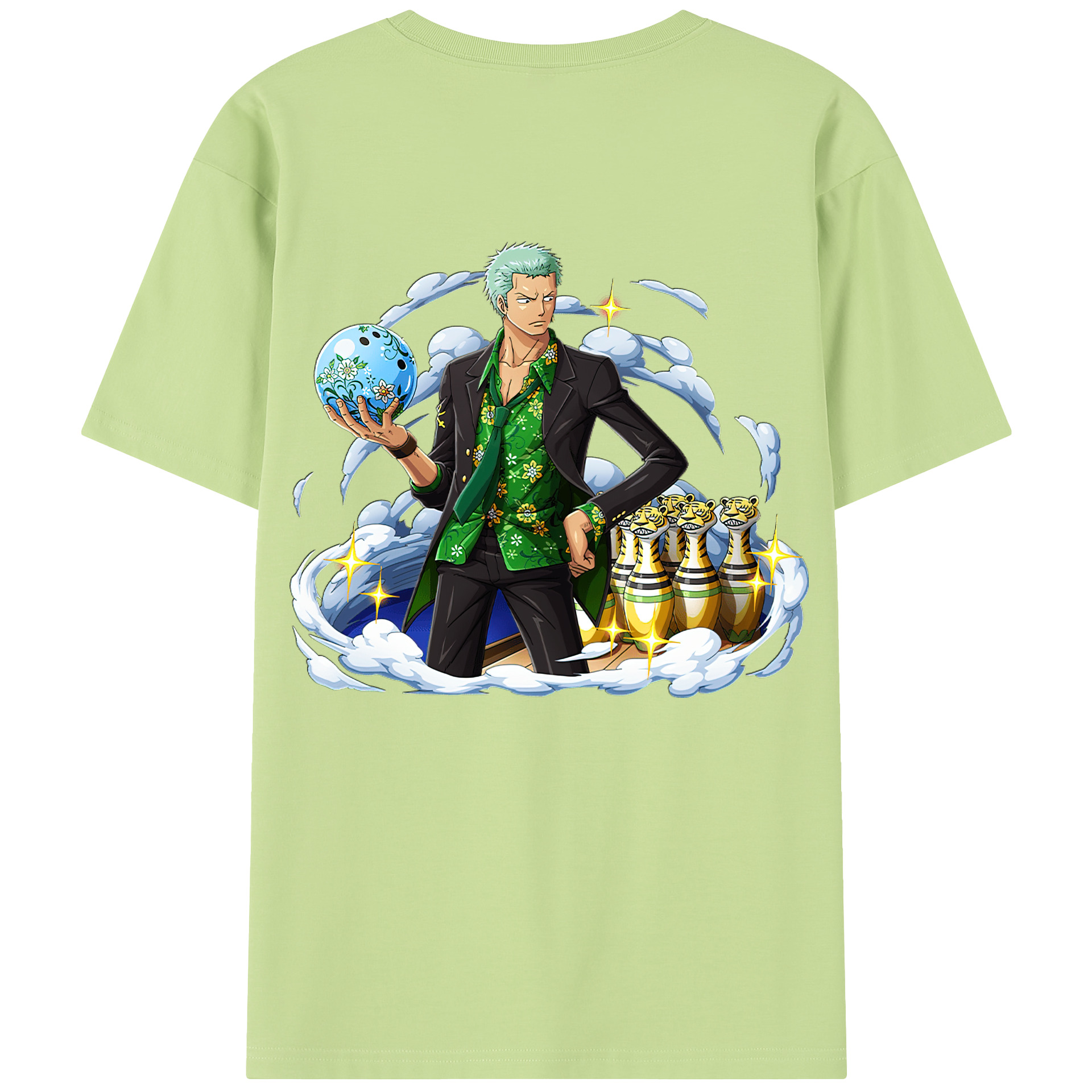 ワンピース ロロノア・ゾロ ONE PIECE Roronoa Zoro 綿100％半袖Tシャツ（背面プリント）